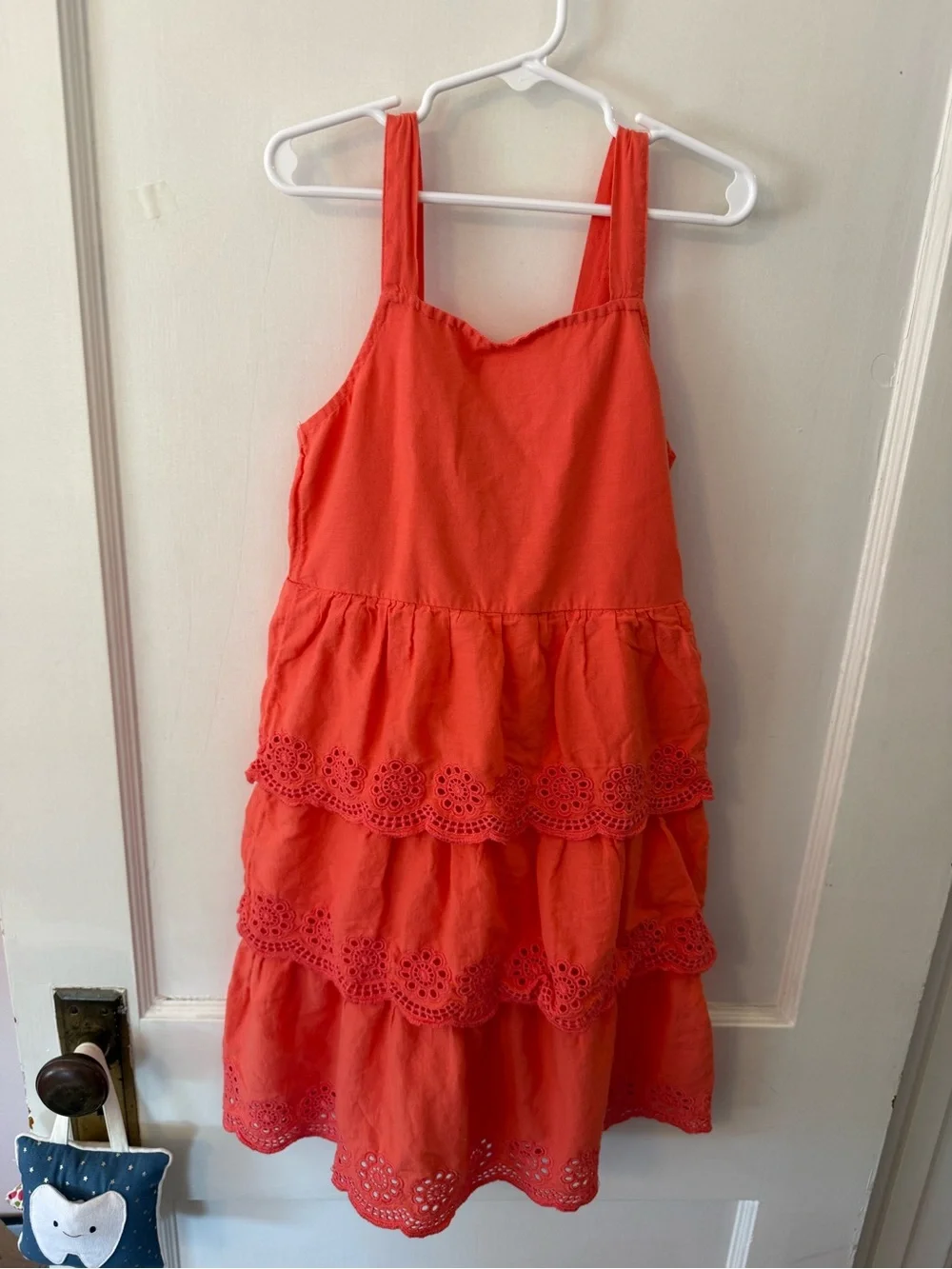 Old Navy Coral Tiered Eyelet Sundress